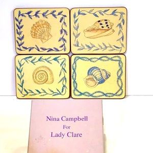 Fancy seashell coasters, cork back